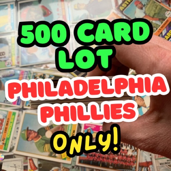 Philadelphia Phillies Baseball Card Lot – 500 Cards – Great for Collectors!